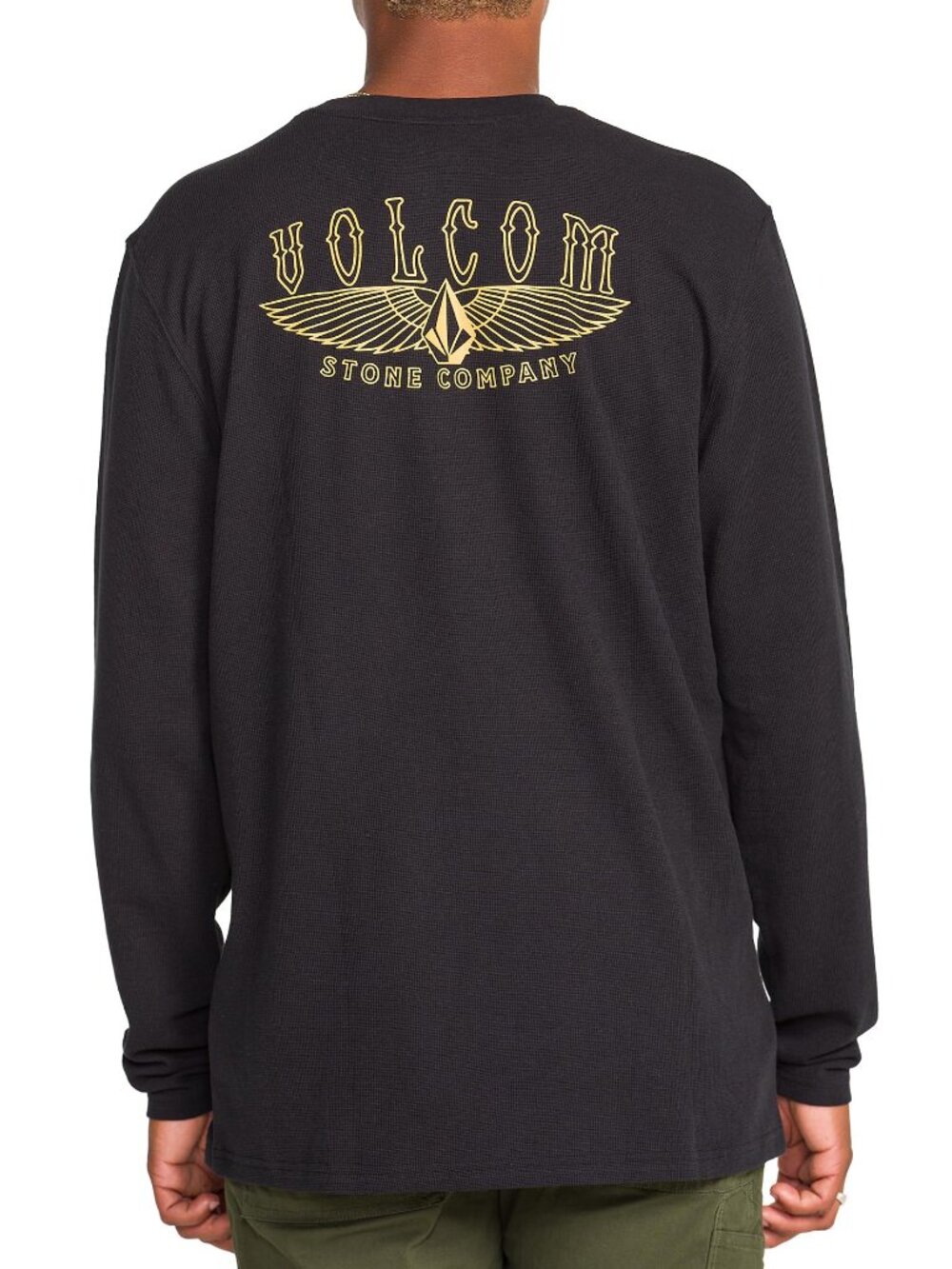 New! Volcom Thermal Shirt Double-Sided Winged Logo Waffle Knit Men's L or XXL